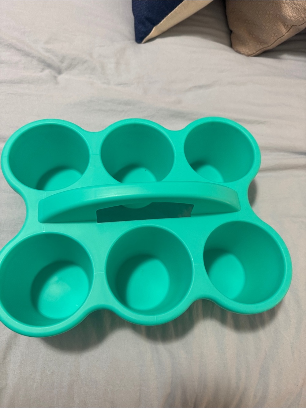 Turquoise 6-Cup plastic organizer Caddy
